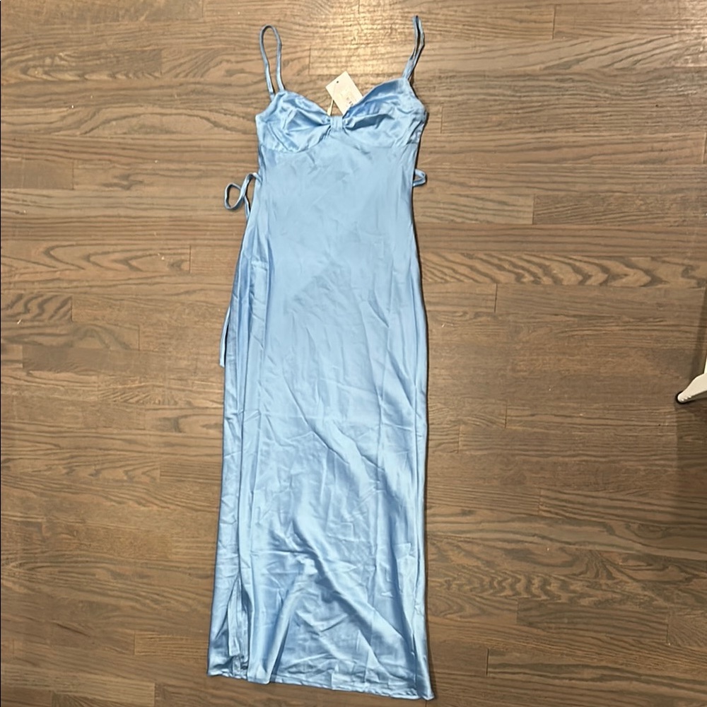 Beginning Boutique Panko Blue Maxi Dress